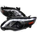 Spec-D Tuning 11-Up Toyota Corolla Projector Headlight Black Housing 2LHP-COR11JM-TM